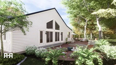 The Cherrywood house plan, exterior view 5